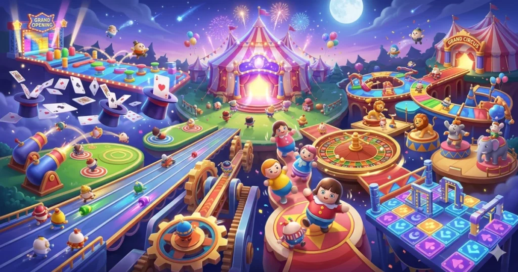 10 new circus-themed maps in the Eggy Party New Season Spring 2026.