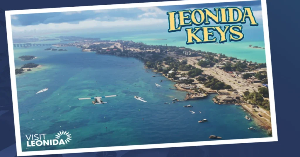 An in-game aerial view of the Leonida map coastal region, a massive new environment fans are exploring ahead of the GTA 6 Release Date.