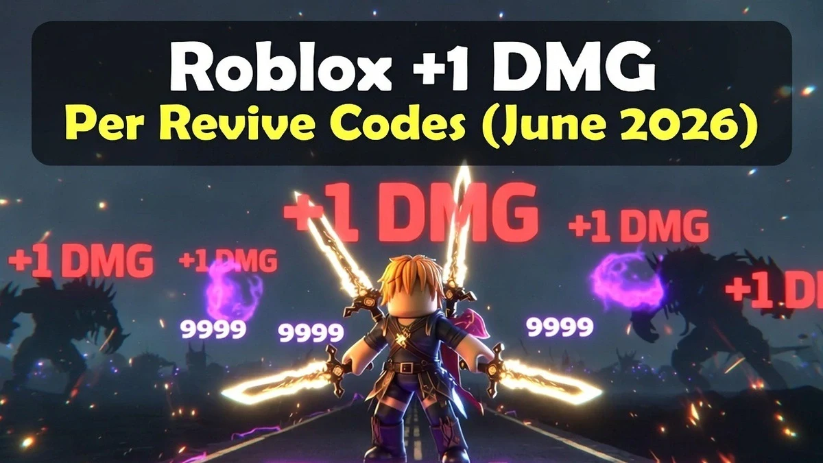 Roblox +1 DMG Per Revive Codes June 2026 - Active codes, Death Road gameplay with glowing swords and revive effects